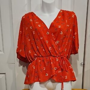 Astr The Label Tawnia Surplice Top Sz L NWT MSRP $68